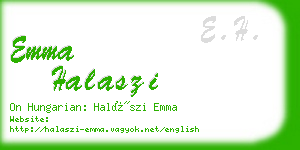 emma halaszi business card